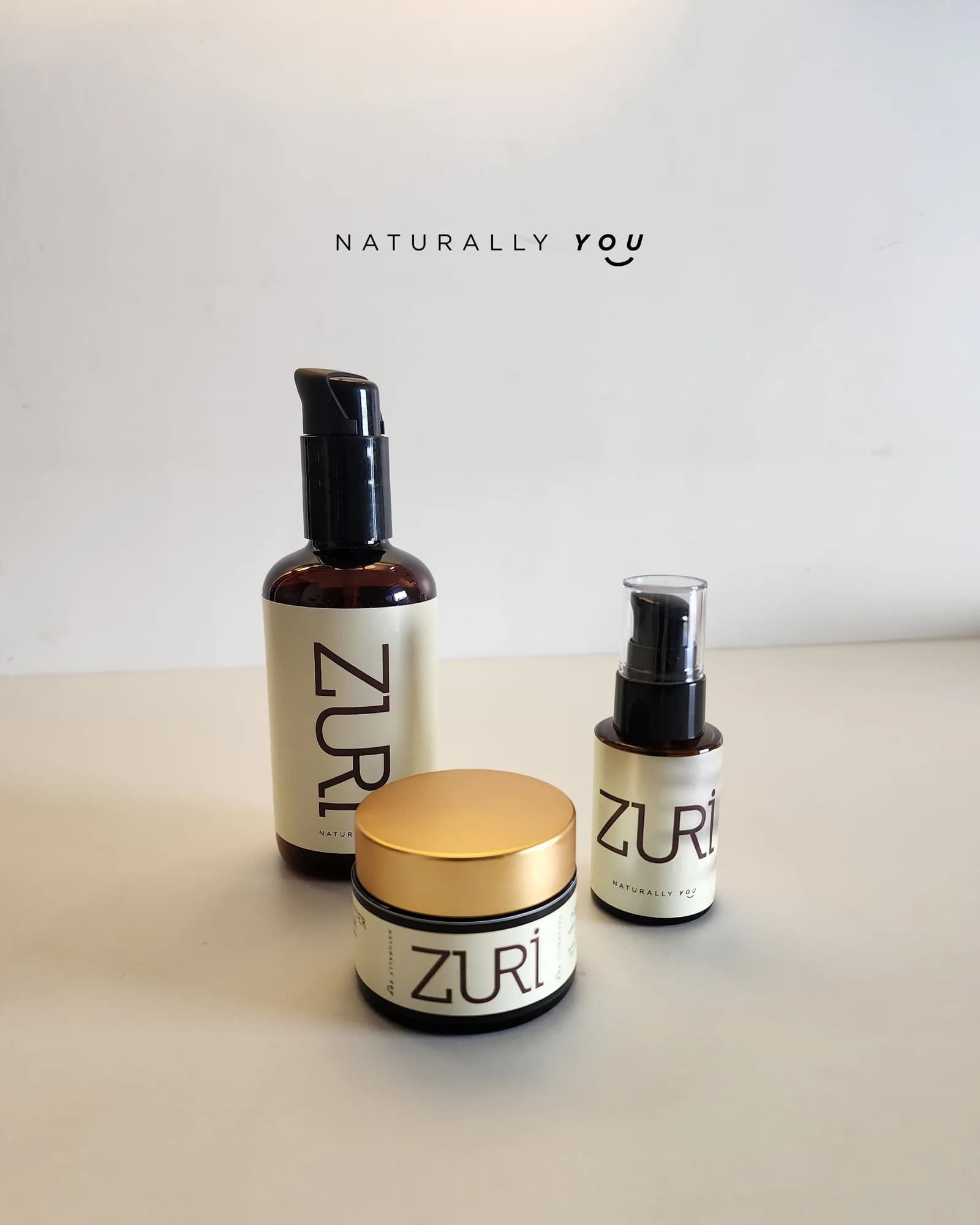The Zuri range photographed together against a pale ground
