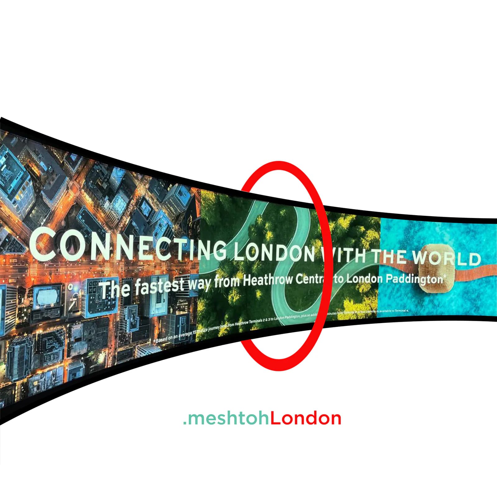 Branded transit campaign panel for the London programme