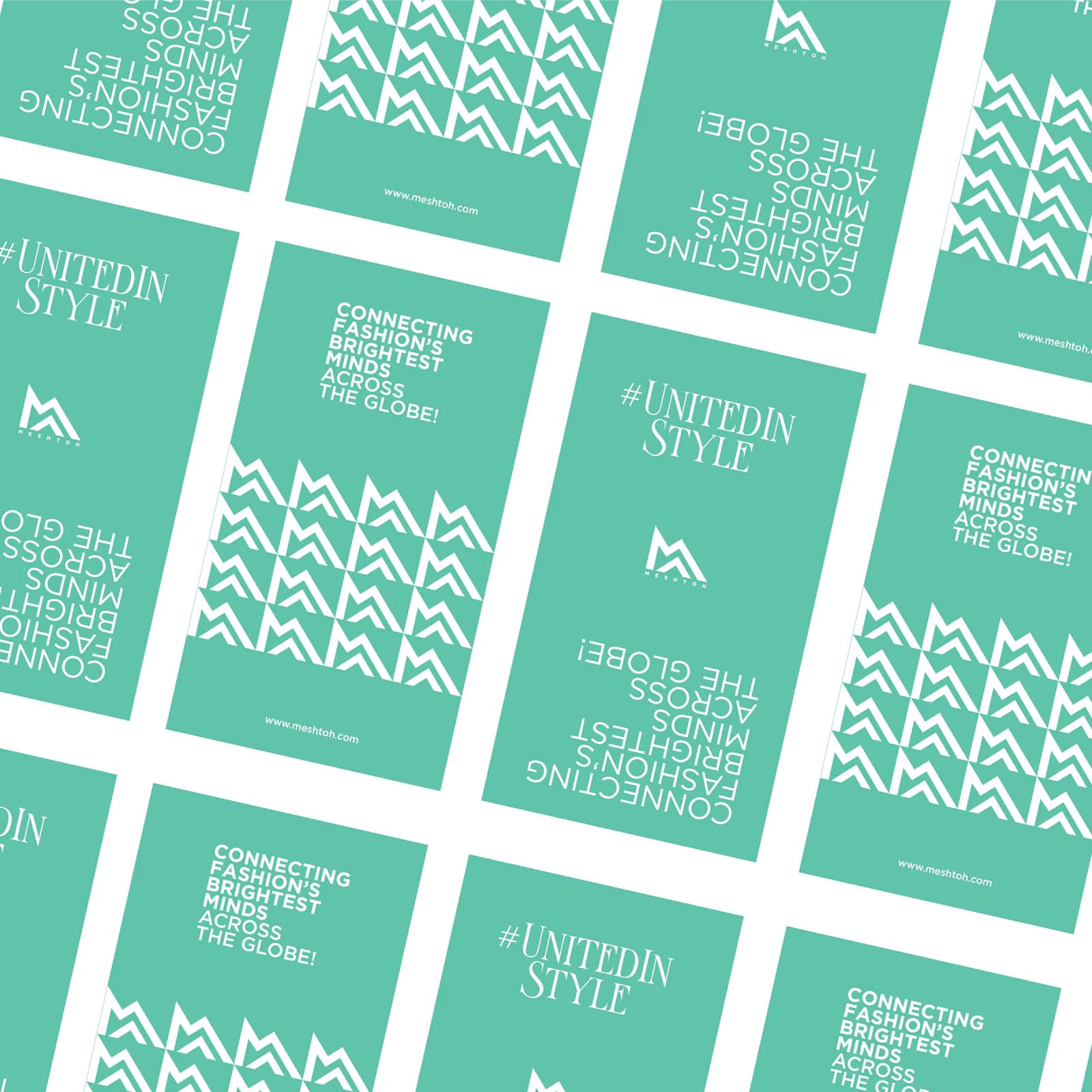 Repeat pattern sheet built from the campaign lockup
